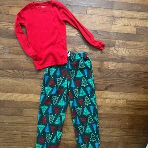 Carter's Festive Red and Green Christmas Tree Pajama Set